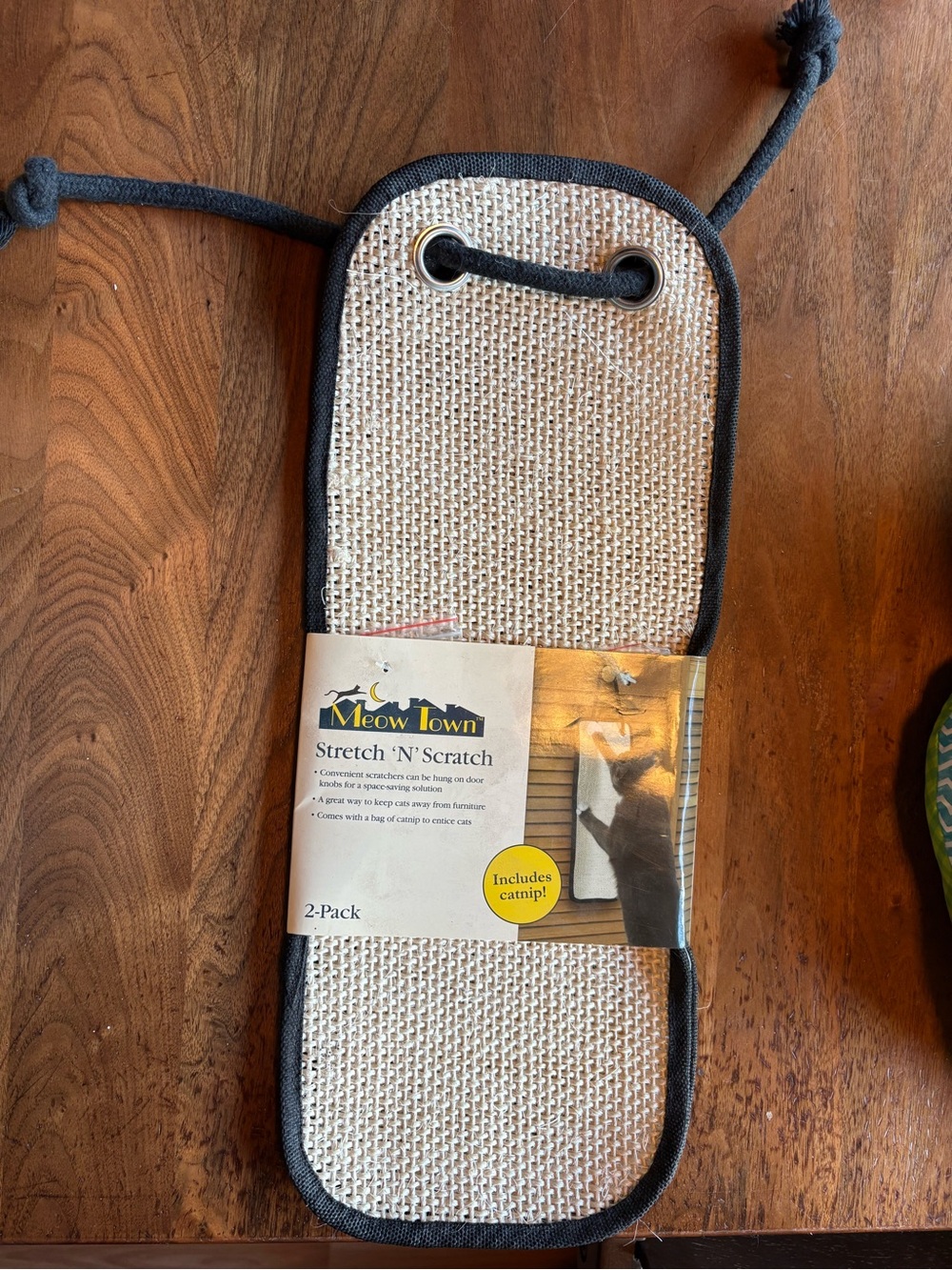 Stretch 'N' Scratch Cat Scratcher - Natural and Black